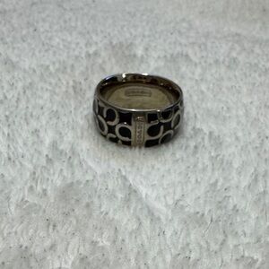 Coach Black and Silver Ring